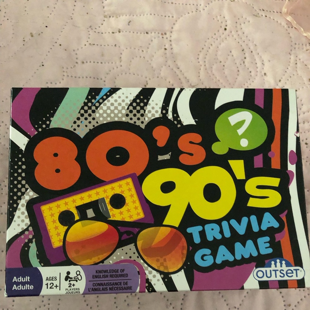 Outset 80's & 90's Trivia Game - Colorful Retro Box